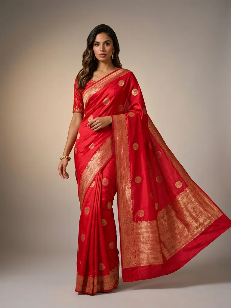 AI on-model saree shot 3
